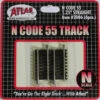 Atlas Code 55 Track W/Nickel-Silver Rail & Brown Ties -- 1-1/4" Straight Pkg(6) - N -Model Train Toy Store lg150 2006