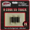 Atlas Code 55 Track W/Nickel-Silver Rail & Brown Ties -- 3/4" Straight Pkg(6) - N -Model Train Toy Store lg150 2008