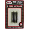 Atlas Code 55 Track W/Nickel-Silver Rail & Brown Ties -- 11-1/4" Radius Half Curve Pkg(6) - N