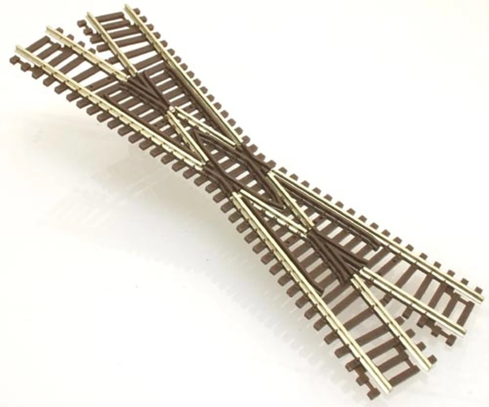 Atlas Code 55 Track W/Nickel-Silver Rail & Brown Ties -- 22.5 Degree Crossing - N 3 Atlas Code 55 Track W/Nickel-Silver Rail & Brown Ties -- 22.5 Degree Crossing - N