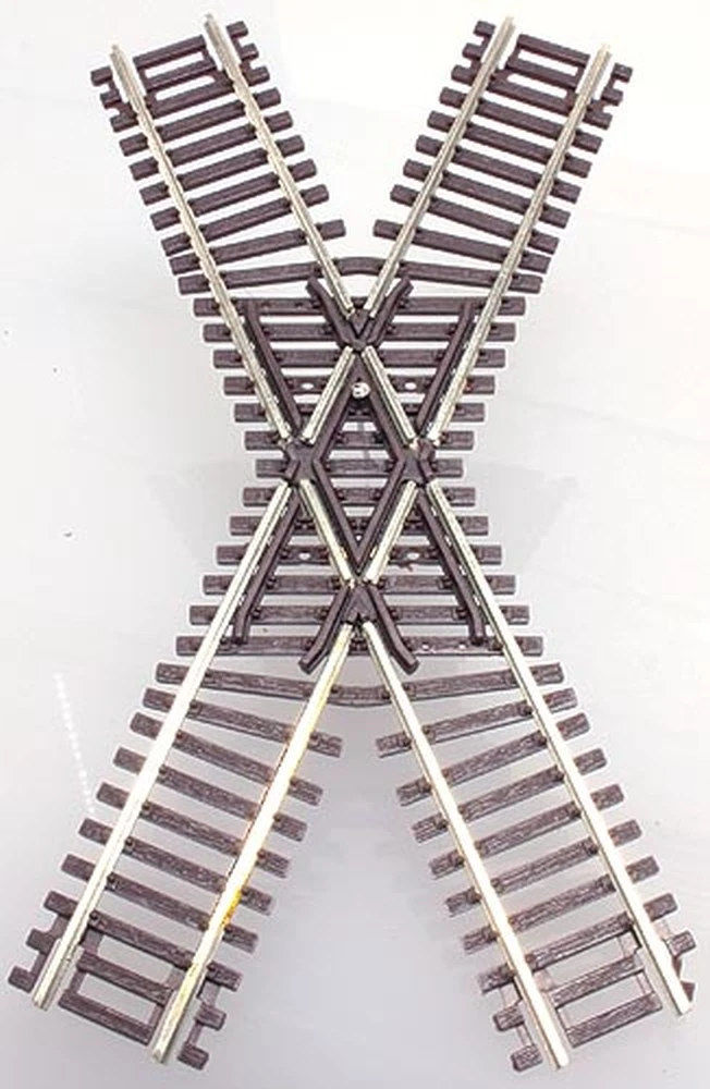 Atlas Code 55 Track W/Nickel-Silver Rail & Brown Ties -- 45 Degree Crossing - N 3 Atlas Code 55 Track W/Nickel-Silver Rail & Brown Ties -- 45 Degree Crossing - N