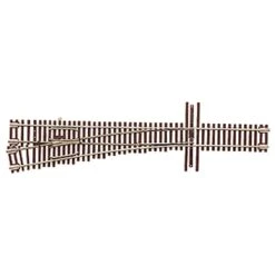 Atlas Code 55 Track W/Nickel-Silver Rail & Brown Ties -- #5 Left Hand Turnout - N