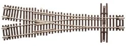 Atlas Code 55 Track W/Nickel-Silver Rail & Brown Ties -- 3.5 Wye Turnout - N