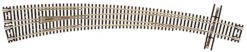 Atlas Code 55 Curved Turnout; 21-1/4" Outside & 15" Inside Radius -- Left Hand - N