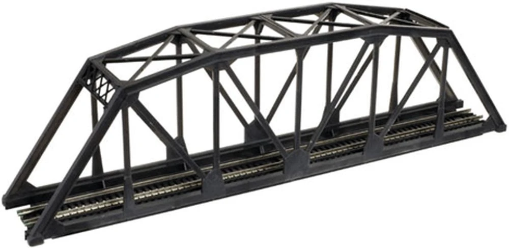 Atlas Through Truss Bridge Kit W/Code 55 Rail -- Black - N 3 Atlas Through Truss Bridge Kit W/Code 55 Rail -- Black - N
