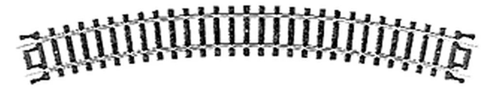Atlas Curved Snap-Track? -- 11" Radius, Black Ties Pkg(6) - N 3 Atlas Curved Snap-Track? -- 11" Radius, Black Ties Pkg(6) - N