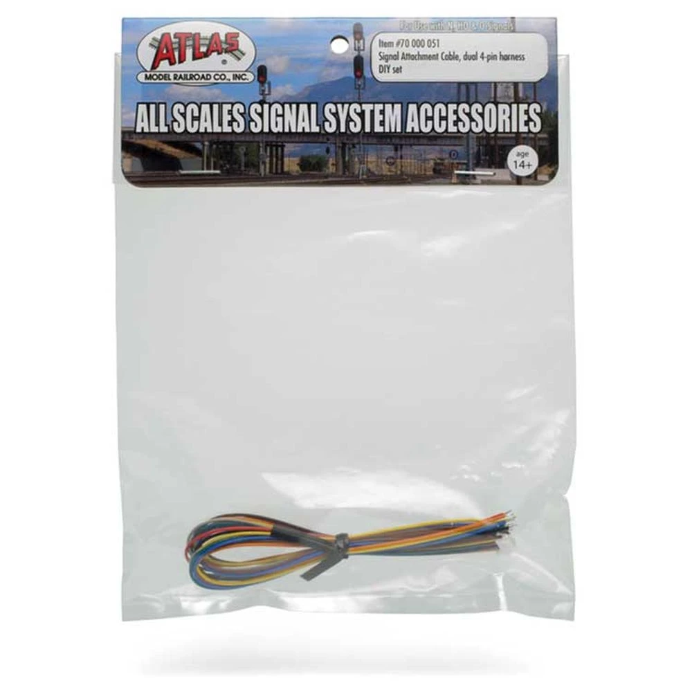 Atlas Signal Attachment Cable - All Scales Signal System -- Dual 4-pin Harness DIY Set 3 Atlas Signal Attachment Cable - All Scales Signal System -- Dual 4-pin Harness DIY Set
