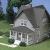 Atlas Kim's Classic American Home - Kit -- Light Gray, Medium Gray, White, Black 6-5/16 X 3-5/16 X -Model Train Toy Store lg150 713