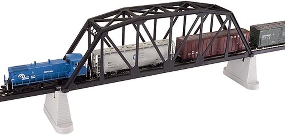 Atlas Code 100 18" Through Truss Bridge Black HO 3 Atlas Code 100 18" Through Truss Bridge Black HO