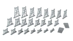 Bachmann 26-Piece Graduated Trestle Set - N
