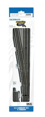 Bachmann Decoder-Equipped Nickel-Silver Turnout - E-Z Track? -- #6 Left Hand - HO 3 Bachmann Decoder-Equipped Nickel-Silver Turnout - E-Z Track? -- #6 Left Hand - HO