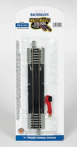 Bachmann Straight Track W/Nickel Silver Rail & Gray Roadbed - E-Z Track? -- 9" Terminal Rerailer -