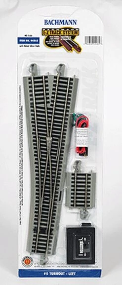 Bachmann #5 Switch Left-Hand N/S E-Z Track HO
