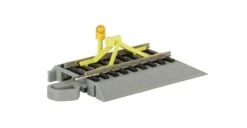 Bachmann Nickel Silver Rail & Gray Roadbed - E-Z Track? -- Track Bumper With Flashing LED - HO