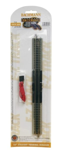 Bachmann E-Z Track? Straight Terminal Rerailer W/Wire -- 10" Long - N