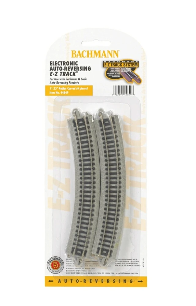 Bachmann E-Z Track? W/Nickel Silver Rail & Gray Roadbed -- Auto-Reversing System 11-1/4" Radius Cu 3 Bachmann E-Z Track? W/Nickel Silver Rail & Gray Roadbed -- Auto-Reversing System 11-1/4" Radius Cu