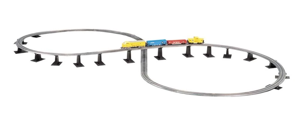 Bachmann Over-Under Figure-8 Track Pack -- 47-1/4 X 22-1/2" 120 X 57.2cm - N 3 Bachmann Over-Under Figure-8 Track Pack -- 47-1/4 X 22-1/2" 120 X 57.2cm - N
