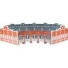 Bachmann Five-Stall Brick Roundhouse -- Kit W/5 E-Z Track? 9" Straights, 5 Bumpers - HO -Model Train Toy Store lg160 45020