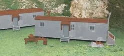 Bachmann Railroad Work Sheds - Plasticville U.S.A. -- Kit - 1 Each: Oxide, Gray Pkg(2) - HO