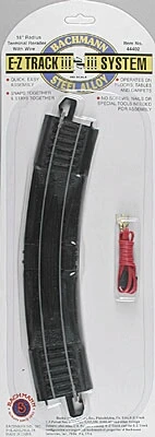 Bachmann E-Z Track? W/Steel Rail & Black Roadbed -- 18" Radius Curve W/Rerailer & Terminals - HO 3 Bachmann E-Z Track? W/Steel Rail & Black Roadbed -- 18" Radius Curve W/Rerailer & Terminals - HO