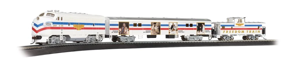 Bachmann Norman Rockwell Freedom Train Set - Standard DC -- EMD F7, Display Car, Wide-Vision Caboo 3 Bachmann Norman Rockwell Freedom Train Set - Standard DC -- EMD F7, Display Car, Wide-Vision Caboo