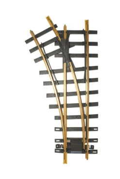 Bachmann Code 332 Brass #1100 Manual Turnout -- Left Hand, 4' Diam, 30 Degree Diverging Route - G