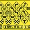 Blair Line Highway Signs -- Warning #3 1948-Present (black, Yellow) - HO -Model Train Toy Store lg184 107
