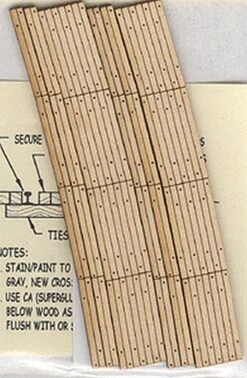 Blair Line Laser-Cut Curved 2-Lane Wood Grade Crossing Pkg(2) -- 22" Radius - HO