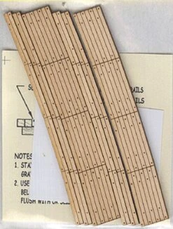 Blair Line Laser-Cut Curved 2-Lane Wood Grade Crossing Pkg(2) -- 30" Radius - HO