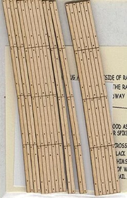 Blair Line Laser-Cut Curved 2-Lane Wood Grade Crossing Pkg(2) -- 36" Radius - HO