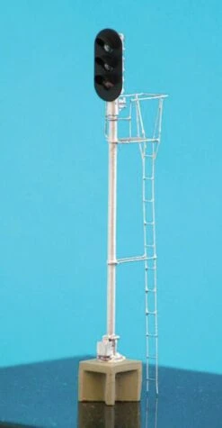 Details West General Railway Signal Style D Block Signal - Assembled -- 3-Aspect W/Individual Viso