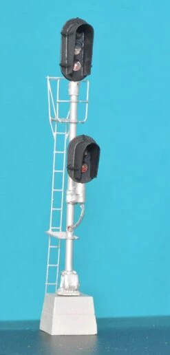 Details West General Railway Signal Style D 2-Headed Style D Block Signal - Assembled -- 3-Over-2