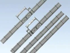 Faller Gmbh Iron Fence W/Gate -- Kit - 49-15/16" 104cm Total Length - HO