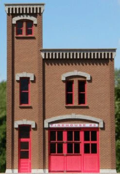 GC Laser Firehouse #3 Backdrop -- Kit - 4 X 5-5/8 X 1/4" 10.2 X 14.9 X .64 Cm - HO