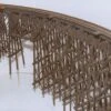 JV Models Curved Wood Trestle -- Wood Kit - O -Model Train Toy Store lg345 4016