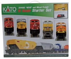 Kato GE ES44AC GEVO Mixed Freight Starter Set -- CN Loco, 6 Cars, Unitrack M1 Basic 4-1/2 X 2' Ova