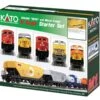 Kato GE ES44AC GEVO Mixed Freight Starter Set -- Canadian Pacific Loco, 6 Cars, Unitrack M1 Basic -Model Train Toy Store lg381 1060022