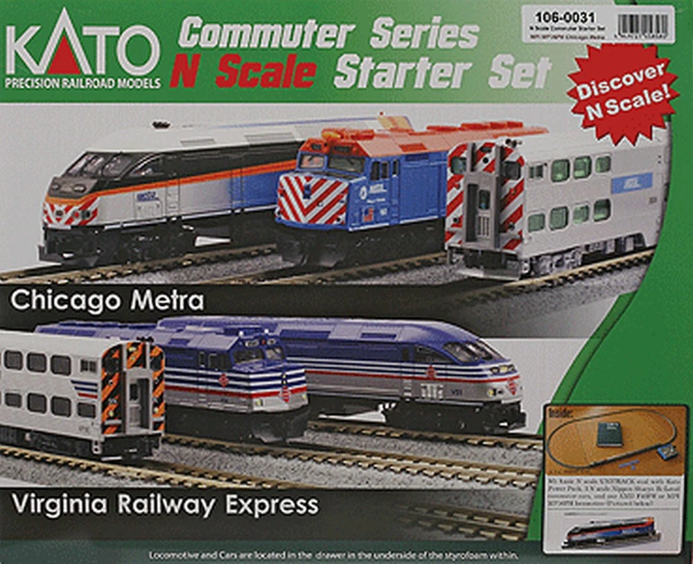 Kato MP36PH Commuter Train Starter Set -- Metra - N - 106-0031 3 Kato MP36PH Commuter Train Starter Set -- Metra - N - 106-0031
