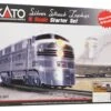 Kato Silver Streak Zephyr Starter Set -- Chicago, Burlington & Quincy (silver, Black) - N - 106-0