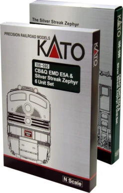 Kato Silver Streak Zephyr Train-Only Set -- Chicago, Burlington & Quincy - N
