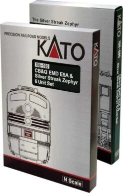 Kato Silver Streak Zephyr Train-Only Set With Interior Lights And DCC -- Chicago, Burlington & Qui