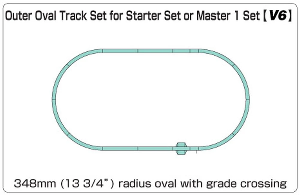Kato V6 Outer Oval Track Set - Unitrack -- Full Oval With 13-3/4" 348mm Radius Curves - N - 20-86 3 Kato V6 Outer Oval Track Set - Unitrack -- Full Oval With 13-3/4" 348mm Radius Curves - N - 20-86