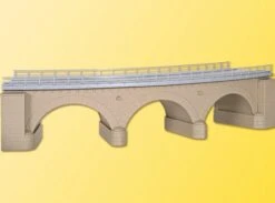 Kibri Curved Stone Bridge -- Single Track 45 Degrees (415-425mm) 37 X 8 X 6.8cm - HO