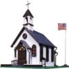 Life-Like Town Church -- Kit - 5 X 6" 12.8 X 15.3cm - HO -Model Train Toy Store lg433 1350