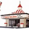 Life-Like Kentucky Fried Chicken? Drive-In -- Kit - 8-3/8 X 4-1/4" 21.3 X 10.8cm - HO