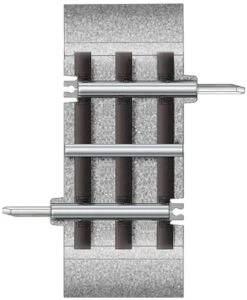 Lionel FasTrack? Track W/Roadbed - 3-Rail -- 1-3/8" Track Section W/Roadbed - O - 6-12073