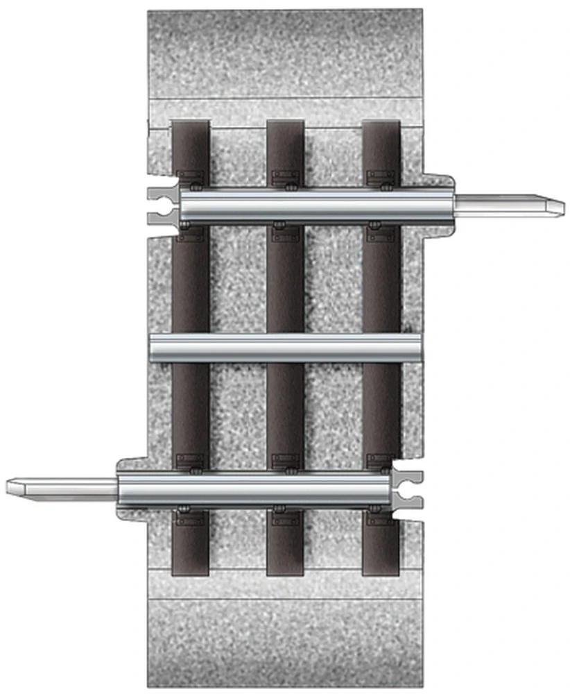 Lionel FasTrack? Track W/Roadbed - 3-Rail -- 1-3/8" Track Section W/Roadbed - O - 6-12073 3 Lionel FasTrack? Track W/Roadbed - 3-Rail -- 1-3/8" Track Section W/Roadbed - O - 6-12073