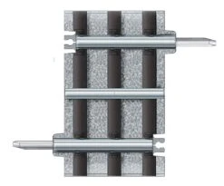 Lionel FasTrack? Track W/Roadbed - 3-Rail -- 1-3/8" Track Section No Roadbed - O