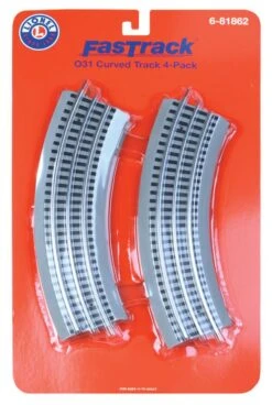 Lionel O-31 FasTrack -- Curved Pkg(4) - O - 6-81862