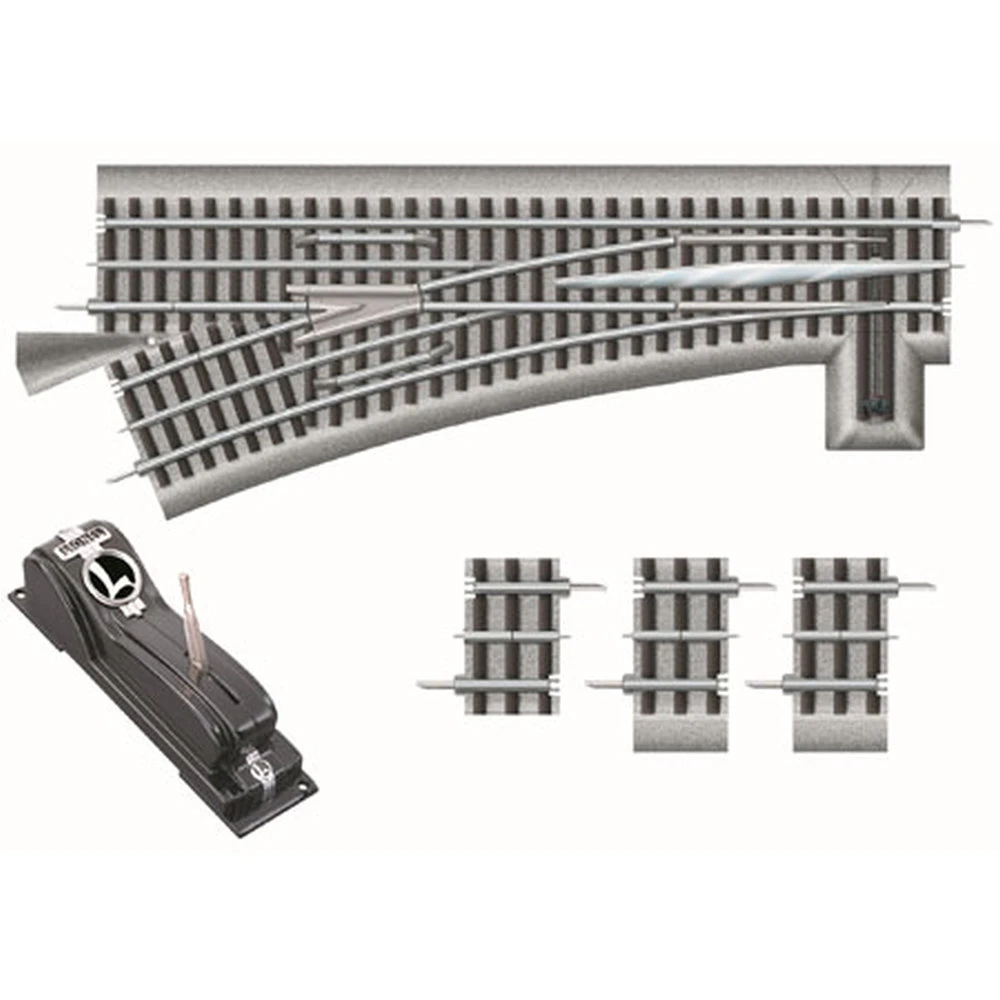 Lionel O-72 FasTrack Remote Right-Hand Switch - 6-81952 3 Lionel O-72 FasTrack Remote Right-Hand Switch - 6-81952